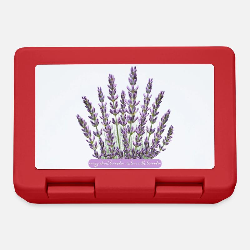 Lavender flowers crazy for lavender - Lunchbox - red