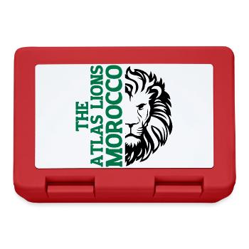 Vertikale Marokko-Typografie mit AtlasLion - Brotdose - Rot - Vorne