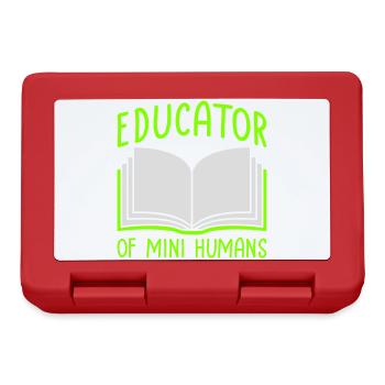 Educator Of Little Humans Teacher Funny Kids - Lunchbox - red - Front