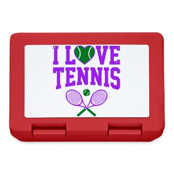 T-shirt de tennis, T-shirt I Love Tennis London, Sweat à capuche - Boîte à goûter - rouge - Devant
