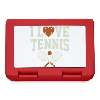 Chemise de tennis, sweat à capuche I Love Tennis, short - Boîte à goûter - rouge - Devant