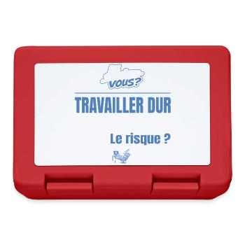 Travailler dur ne tue pas mais pourquoi = risque - Boîte à goûter - rouge - Devant