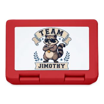 Team Jimothy Chemise drôle de raton laveur Mignon, panda trash - Boîte à goûter - rouge - Devant
