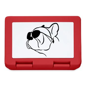 Les lunettes à Bouledogue (G) - Boîte à goûter - rouge - Devant