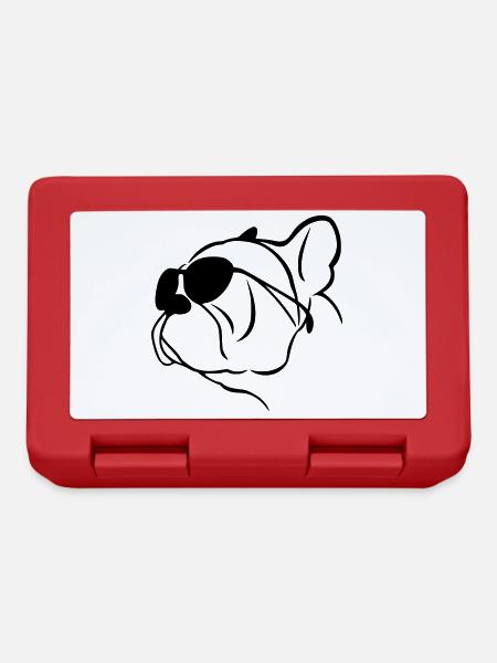 Bulldoggenbrille (G) - Brotdose - Rot
