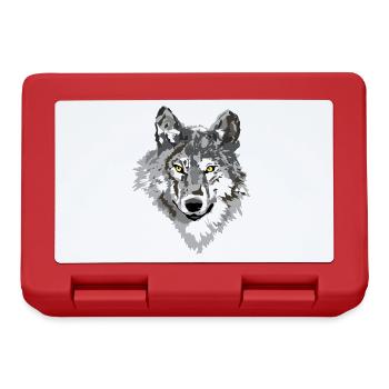 Wolf dark - Brotdose - Rot - Vorne