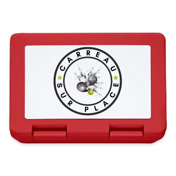 boule logo carreau sur place jaune - Boîte à goûter - rouge - Devant