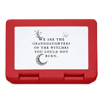 Witch - witches granddaughters moon - bright - Lunchbox - red - Front