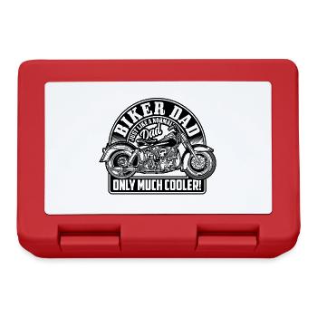 Père - Meilleur papa - Biker Daddy - pos - Boîte à goûter - rouge - Devant