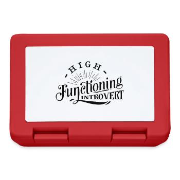 Antisocial - Functioning Introvert - pos - Lunchbox - red - Front