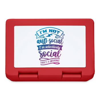 Antisocial - Selective social - col - Lunchbox - red - Front