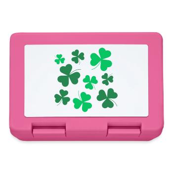 Trèfle, Trèfle, Irlandais, Printemps, Saint-Patrick - Boîte à goûter - rose - Devant