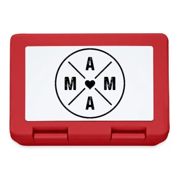Mama Herz Mutter Liebe Muttertag Geschenk - Brotdose - Rot - Vorne