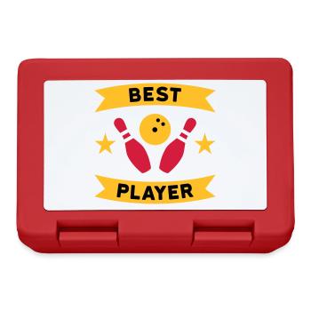 Best bowling player (Bowlingpins, Bowlingkugel) - Brotdose - Rot - Vorne