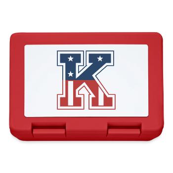 Lettre K États-Unis - Boîte à goûter - rouge - Devant