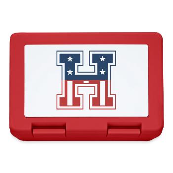 Lettre H États-Unis - Boîte à goûter - rouge - Devant