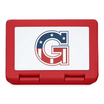 Lettre G États-Unis - Boîte à goûter - rouge - Devant