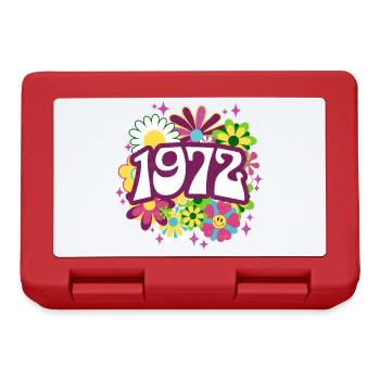 Groovy und Vintage 1972 50 Jahre Jubiläum - Brotdose - Rot - Vorne