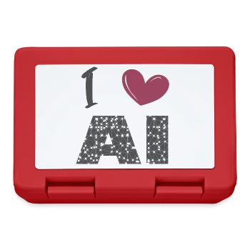 I love ai - Lunchbox - red - Front