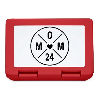 Maman 24 Mère Progéniture Bébé Annonce Maman 2024 - Boîte à goûter - rouge - Devant
