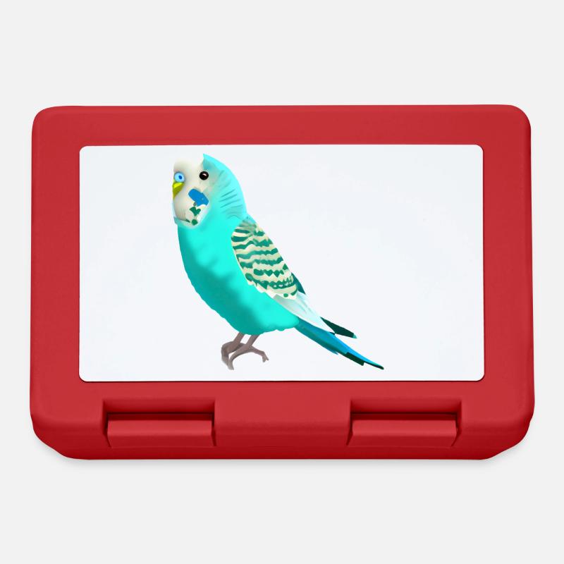Sweet budgerigar - Lunchbox - red