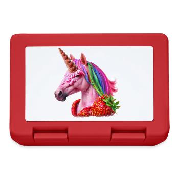 Conception de licorne fraise - Boîte à goûter - rouge - Devant