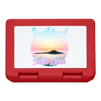 Jeju Island at sunset - Lunchbox - red - Front