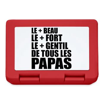 Le Plus Beau De Tous Les Papas Cadeau Papa - Boîte à goûter - rouge - Devant