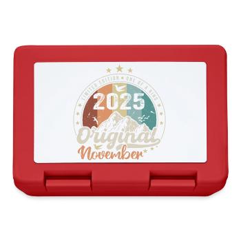 Die Legenden werden im November 2025 geboren Geschenk - Brotdose - Rot - Vorne