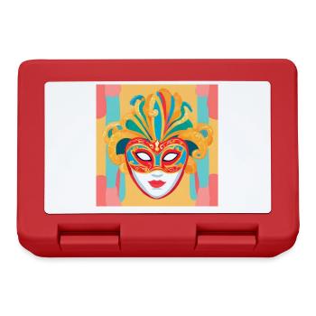Colorful Carnival Mask - Lunchbox - red - Front