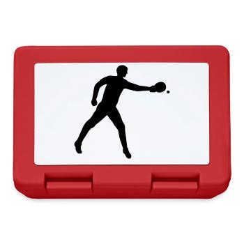 Tischtennisspieler Schlag mit Links - Brotdose - Rot - Vorne