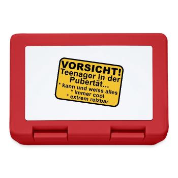 Vorsicht Teenager - Brotdose - Rot - Vorne