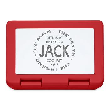 JACK personalized first name Jack gift - Lunchbox - red - Front