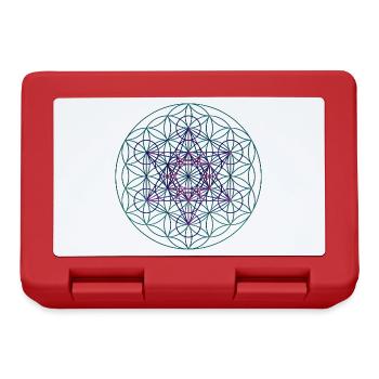 Flower of Life with Metatron Cube 1 - Lunchbox - red - Front