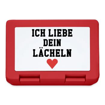 Ich liebe dein Lächeln - Brotdose - Rot - Vorne
