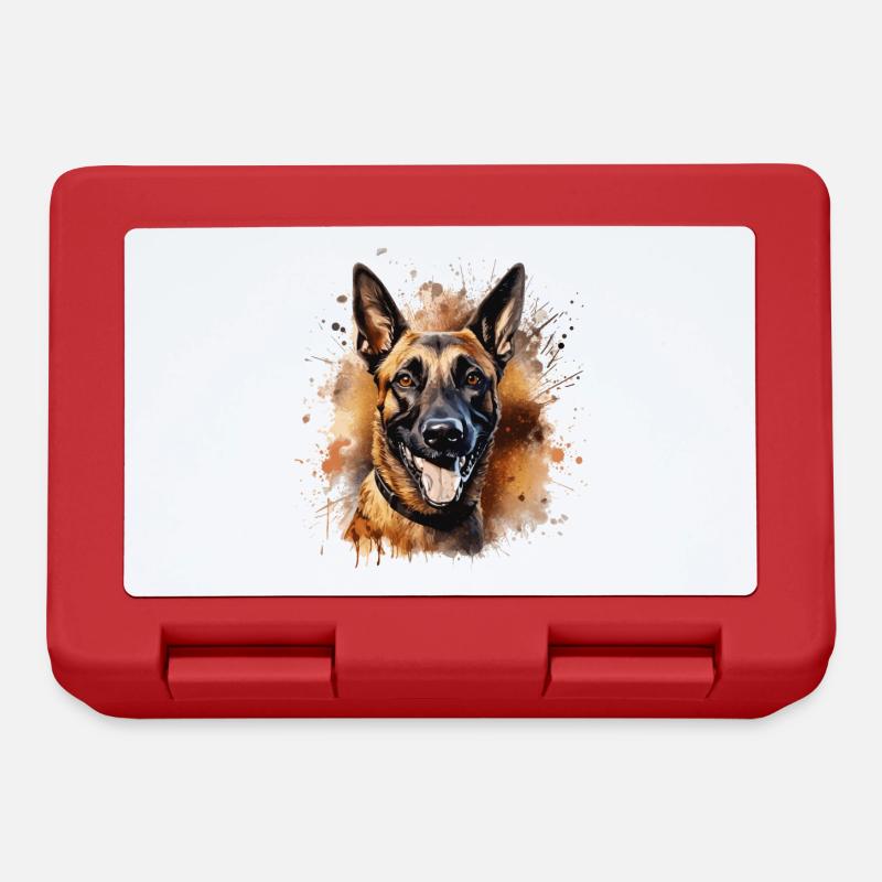 chien berger belge malinois - Boîte à goûter - rouge