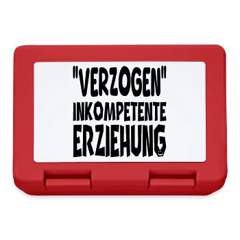 verzogen inkompetente erziehung - Brotdose - Rot - Vorne