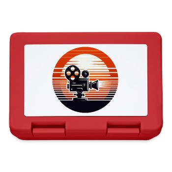 Vintage Cinema Sunset Retro Projector Movie - Lunchbox - red - Front