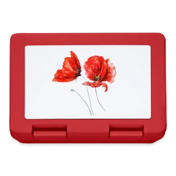 Mohnblumen Mohnblume Blumen Blume rot - Brotdose - Rot - Vorne