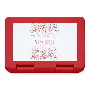helau,karneval,konfetti,bunt,verkleidet - Brotdose - Rot - Vorne