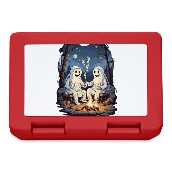 Halloween Ghosts Camping Kids Cartoon - Lunchbox - red - Front