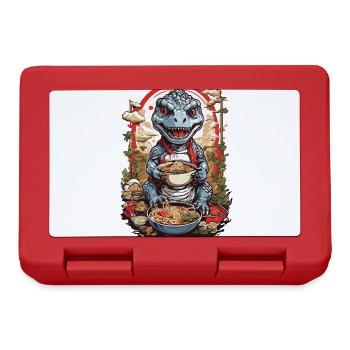 Ramen Dino Ukiyo-e Otaku Manga Design - Boîte à goûter - rouge - Devant