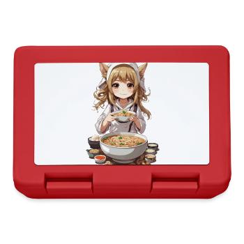 Kemonomimi Girl Ramen Anime Manga Lover - Lunchbox - red - Front