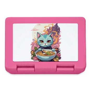 Ramen Cat Kawaii Anime Japan Food Design - Lunchbox - pink - Front