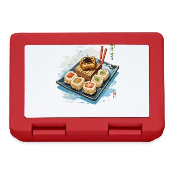 Design esthétique japonais Sushi Streetwear - Boîte à goûter - rouge - Devant