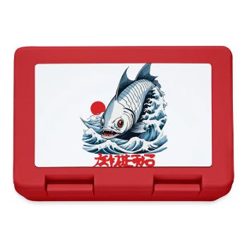 Ukiyo-E poisson pêcheur pêcheur japon oeuvre - Boîte à goûter - rouge - Devant
