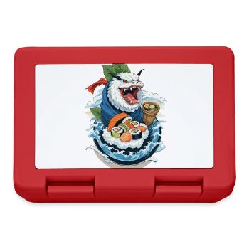Sushi Yokai Monster Vintage Ukiyo-E Japan Kunst - Brotdose - Rot - Vorne