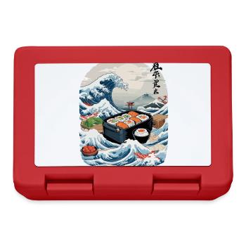 Sushi japonais Ukiyo-E Art Design esthétique - Boîte à goûter - rouge - Devant