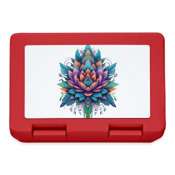 Conception esthétique spirituelle de Mandala Lotus - Boîte à goûter - rouge - Devant
