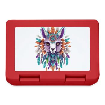 Alpaga spirituel Mandala Power Animal - Boîte à goûter - rouge - Devant